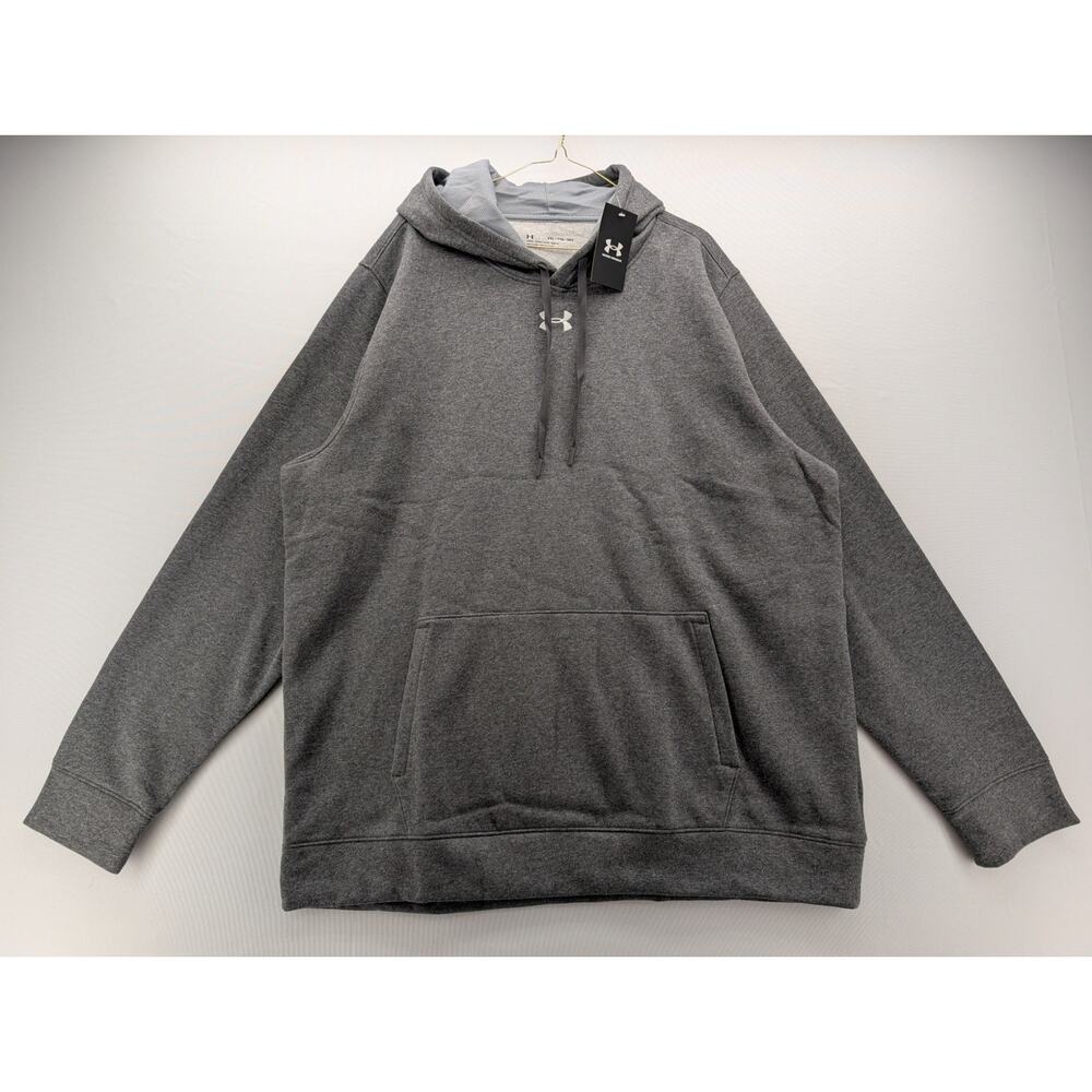 NWT Under Armour Men's UA Hustle Fleece Hoodie in Grey size XXL